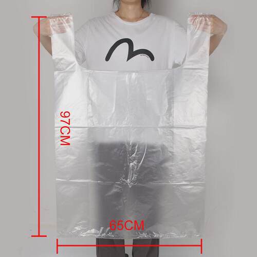加厚大号白色65x97手提塑料袋蔬菜食品服装棉被打包袋方便袋胶袋