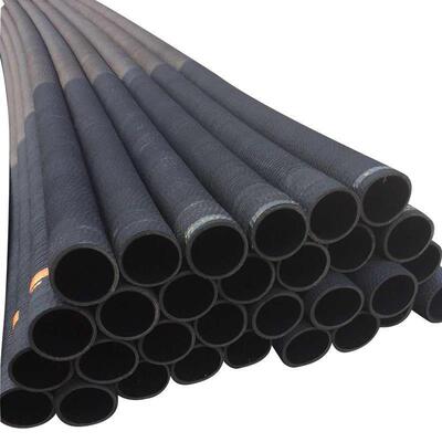8寸抗钢丝钢丝骨架胶管200220mm输水抽沙用黑色橡胶曲折管