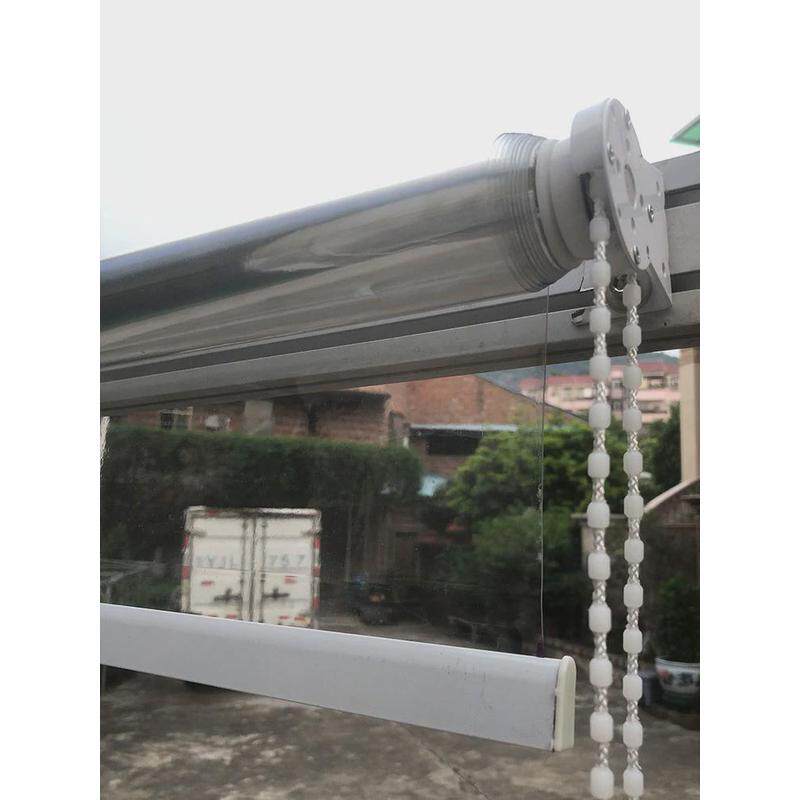 pvc透明凉亭防水防尘阳台挡雨手动防雨冷气隔断大排档卷帘遮雨帘