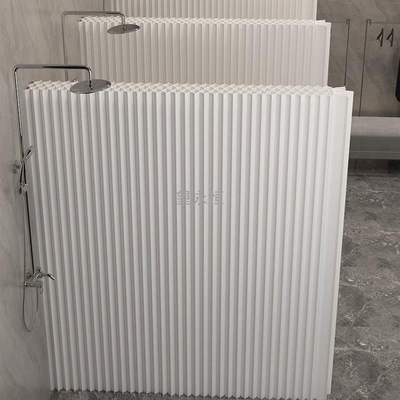 w移动4白色折叠屏风高隔断客厅遮挡展会活动可網落地伸缩风琴纸墙