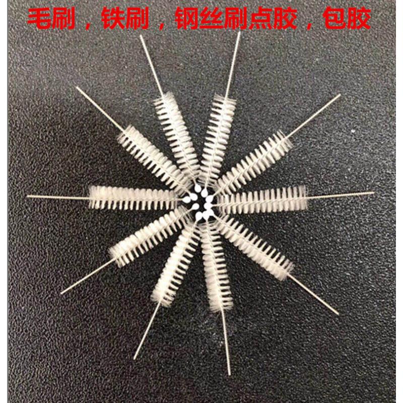 供应不不变黄垂流耐磨珠头油头梳胶毛刷钢丝刷清洁刷ab胶灌封胶