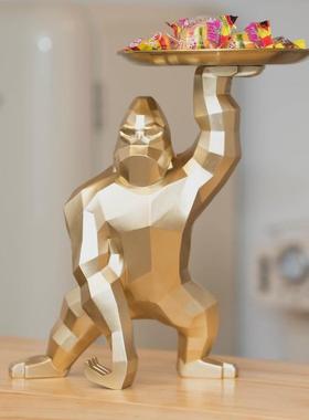 北欧风树脂工艺品托盘金刚收纳家居客厅卧室茶几电视柜装饰品摆件