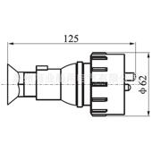 250 插头铜质水密防水船用cth101 125 524 500v三相ip56