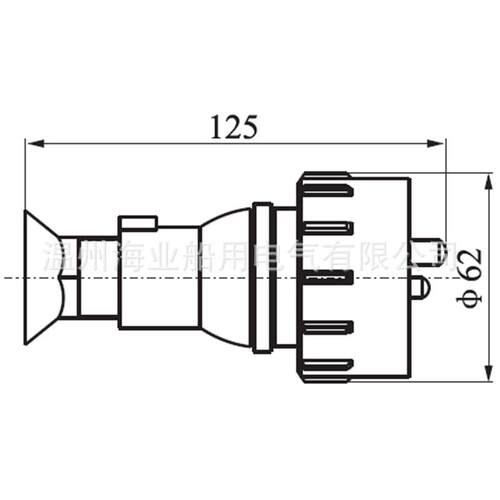 船用铜质防水水密插头cth101-1/2/3/4/524/125/250/500v三相ip56