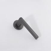 定制卧室实木房门锁简约室内静音门把手黑色家用锌合金磁吸分体锁