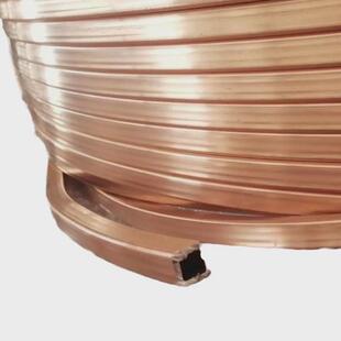 厂家t2紫铜方管铜方管电磁感应炉线圈高导电率紫铜方矩管现货