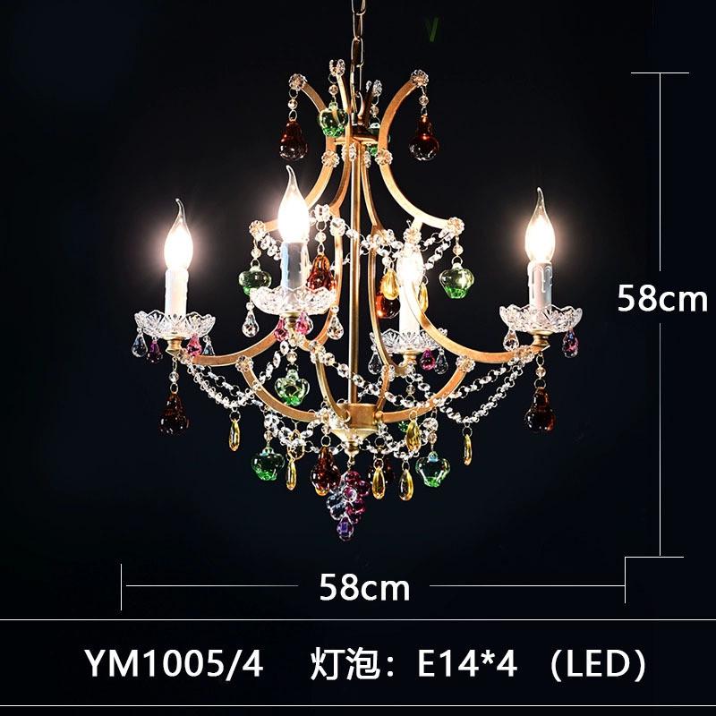 法式轻奢餐厅水晶吊灯美式复古卧室书房灯客别墅服装店艺术蜡烛灯