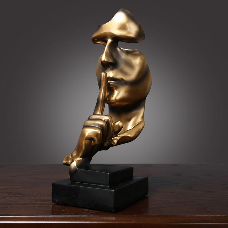 批发沉默是金办公室软装装商务礼品老板办公桌书柜桌面饰品摆件