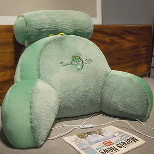 2xpj加热床头软包大靠背抱枕枕头床上看书床靠护腰垫靠枕沙发靠垫