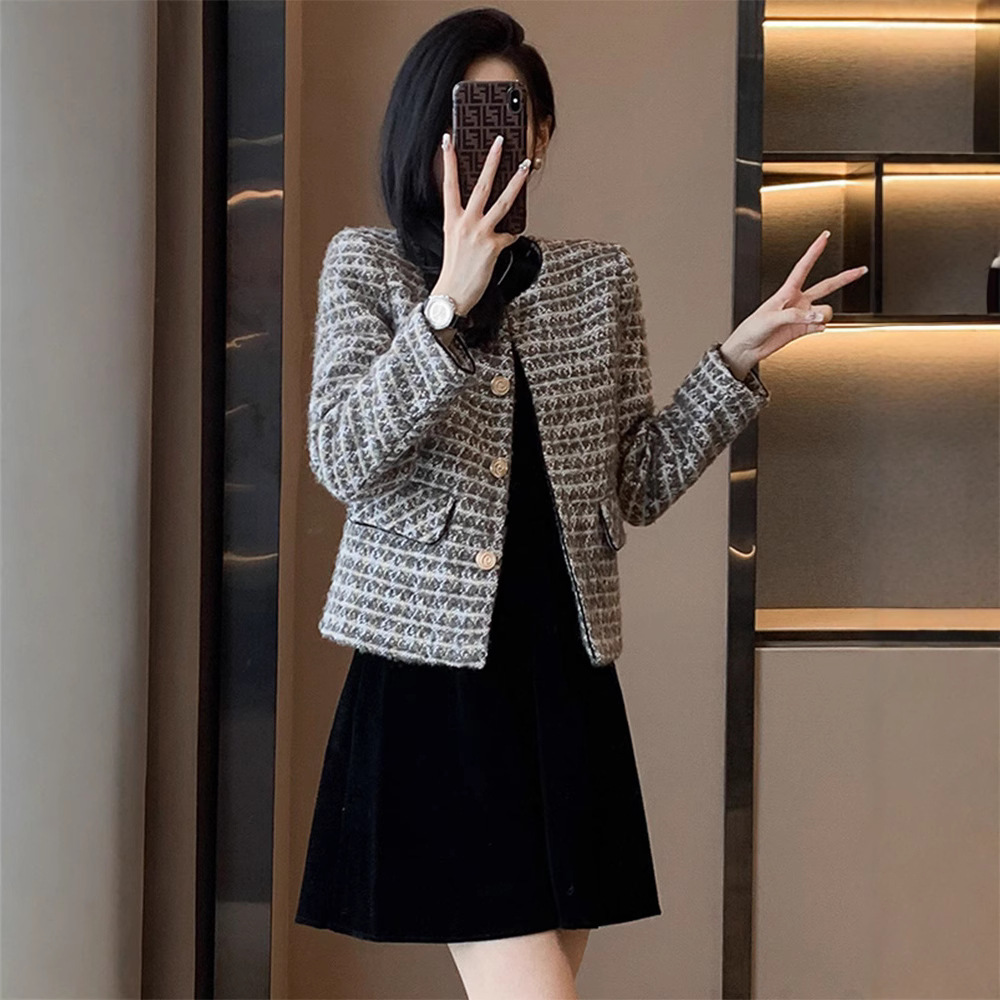 小香风西装外套女士秋冬装2025新款小个子短款感时尚洋气上衣