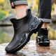 建筑工作厚底胶鞋 雨鞋 百搭短筒防滑雨靴户外钓鱼防水鞋 时尚 男新款