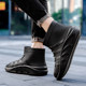 男款 防水保暖骑手钓鱼水鞋 雨靴中筒套脚耐磨韩版 男士 成人胶鞋 雨鞋