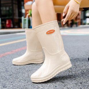 时尚雨鞋女款中筒2026新款外穿雨靴防滑防水厨房胶鞋成人高筒水鞋