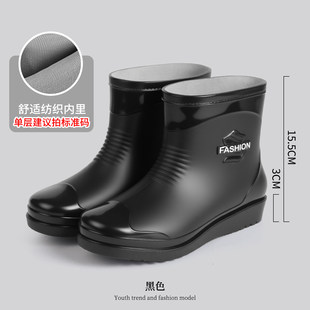 2026新款雨鞋女厚底四季防雨时尚短筒胶鞋防水鞋防滑雨靴耐磨厨房