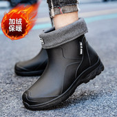 雨鞋 钓鱼胶鞋 防滑男款 加绒2026新款 工地赶海短筒防水雨靴 水鞋 男士