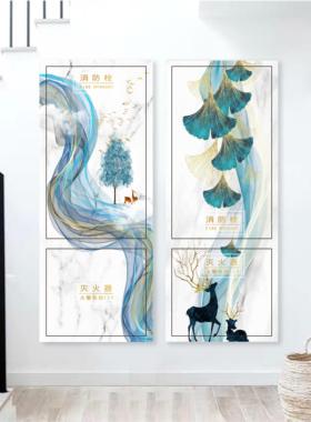 北欧装饰消防栓贴纸画防火栓贴纸装饰灭火器配电箱贴纸画创意个性