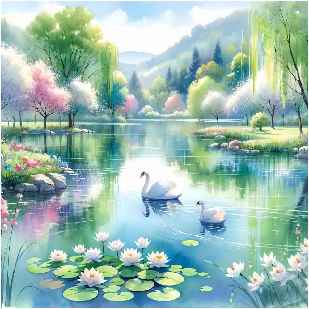 治愈唯美风景贴画室内门