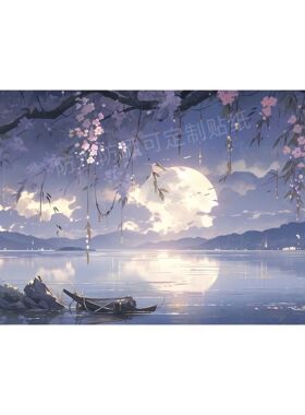 春江花月夜横版古风风景