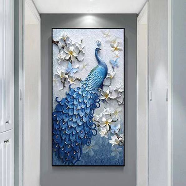 自粘竖版走廊过道墙贴画