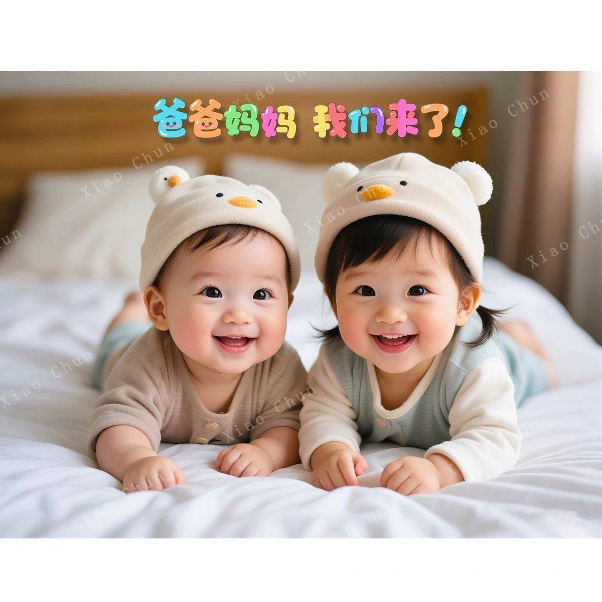 助孕宝宝画龙凤胎孕妇画