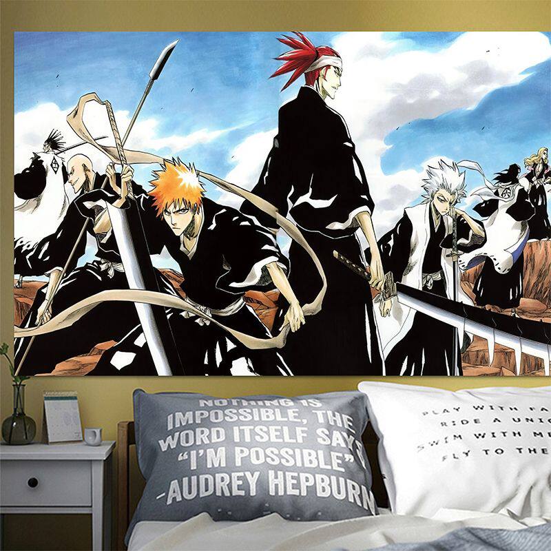 死神千年血战篇动漫海报Bleach黑崎一护二次元宿舍卧室超大墙贴纸