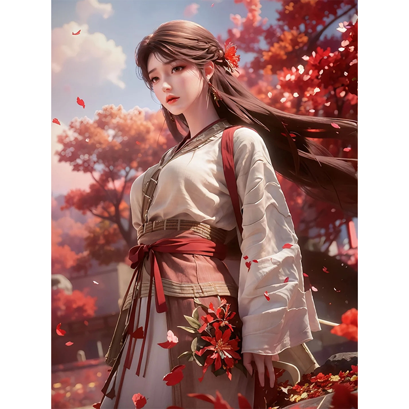 火灵儿完美世界海报贴纸图片