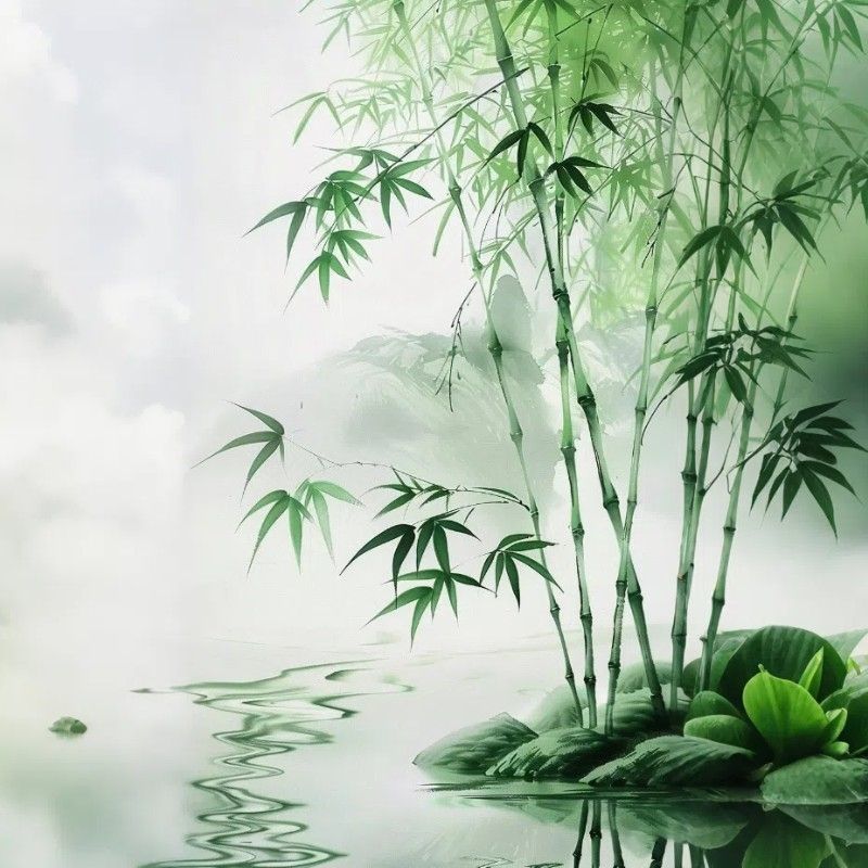 高清治愈竹林家庭装饰自