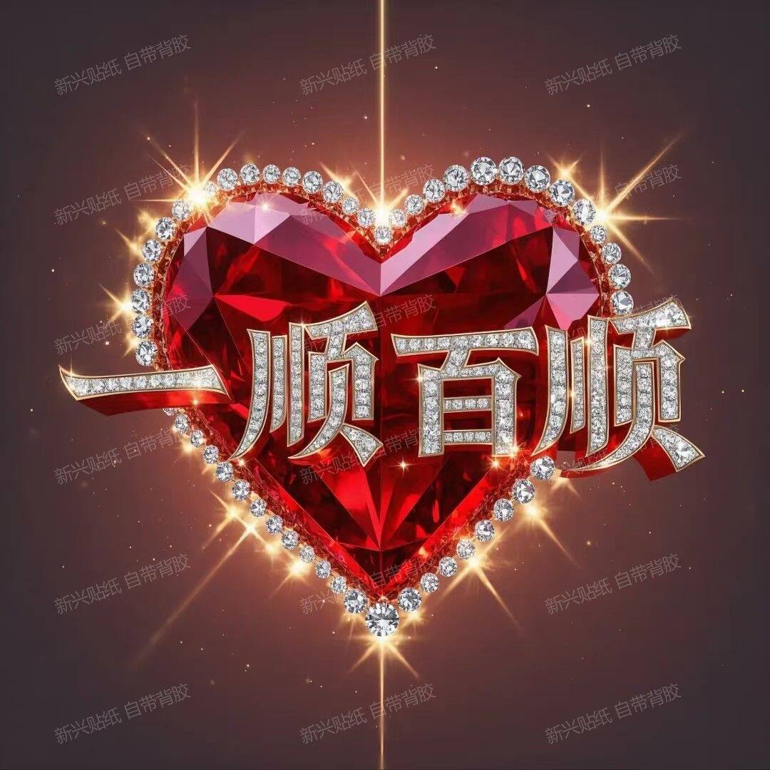 防水贴纸爱心一顺百顺网