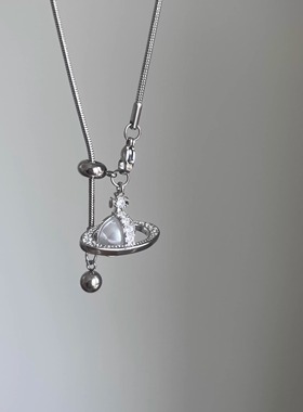 B.treasure 土星项链小众饰品中古饰品Vintage复古项链毛衣链