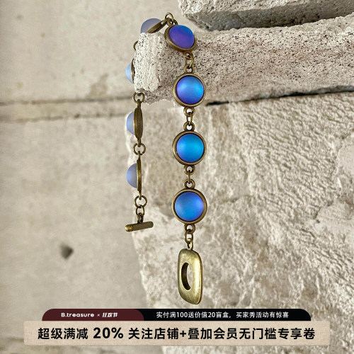B.treasure复古猫眼石手链百搭