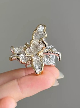 B.treasure 鎏金银色金属戒指小众饰品中古饰品Vintage复古戒指