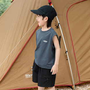 薄款 米修叻 儿童背心夏季 超薄 户外运动速干索罗娜排汗 男童无袖