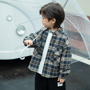 年终清仓 儿童格子加厚衬衣淘个中国宝贝 米修叻男童冬季 加绒衬衫