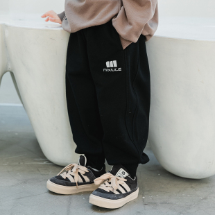 新品 2025春季 裤 子儿童运动裤 米修叻男童春秋款 灰色束脚裤 潮牌卫裤