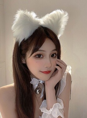 网红猫耳毛毛发箍狐狸兽耳头饰头箍性感可爱少女发饰日韩cos女仆