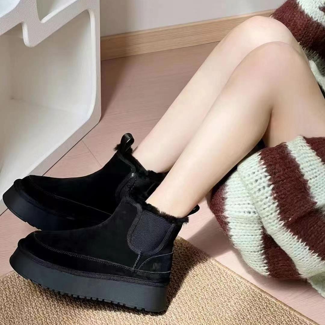 2025冬季新款厚底增高保暖雪地靴