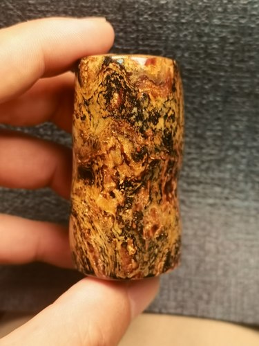 天然海柳血柳保真文玩手把件长57宽34厚30编号E267