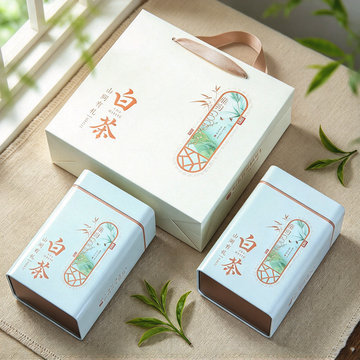 中式铁盒密封茶叶罐一斤装