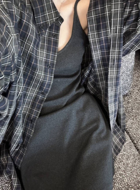 衬衫天花板！D制水洗面料100棉格纹衬衫格子衬衣 宽松大版型