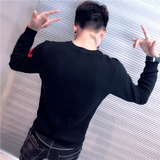 社会小伙修身小码潮男毛衣潮流针织衫毛线衣（黑）502-MY06-P68，男装针织衫/毛衣，电商A343