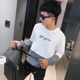 秋季社会精神小伙圆领ins卫衣潮流男A343-WY48粉1，男装卫衣，电商A343