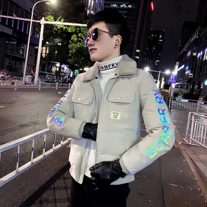 社会精神小伙毛领保暖棉衣棉袄棉服A343-CF50-P138控178灰1