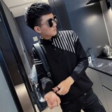 秋装社会精神小伙修身卫衣男ins潮流A343-WY56白，男装卫衣，电商A343