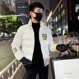社会精神小伙冬季加厚保暖棉服男潮棉袄A343-CF55-P138控178白，男装棉衣，电商A343