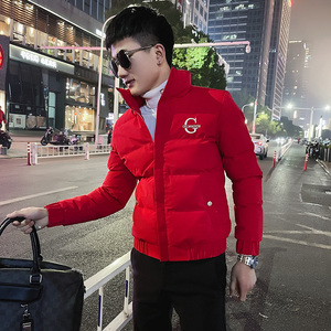冬季社会小伙棉衣男外套修身保暖棉服 黑1 A343-CF59-P118图片