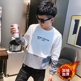 社会精神小伙圆领ins加绒加厚卫衣潮流男A343-WY48R-P70粉，男装卫衣，电商A343