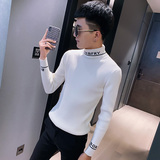 秋冬社会小伙高领针织套头毛线衣男潮A343-MY83-P68控88黑，男装针织衫/毛衣，电商A343