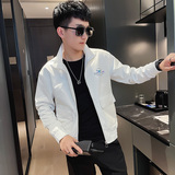J秋季新款社会小伙修身夹克外套黑，男装夹克，电商A343