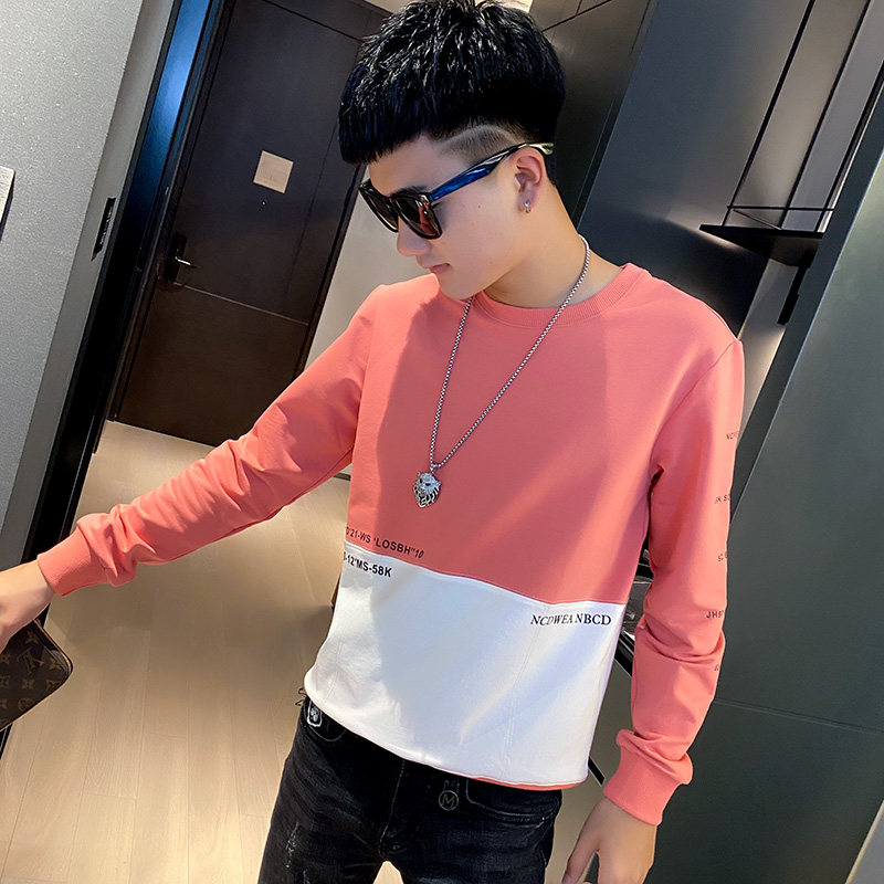 秋季社会精神小伙圆领ins卫衣潮流男A343-WY47-P65控85白1,男装卫衣,电商A343