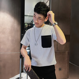 夏季短袖T恤衫社会小伙宽松半袖tee潮A343-TX222-P40控60白1，男装T恤，电商A343